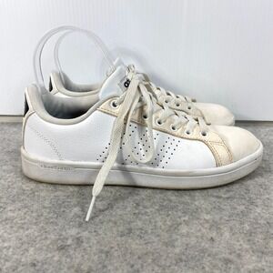 Adidas‎ Cloudfoam Advantage White Leather Sneakers Womens 6